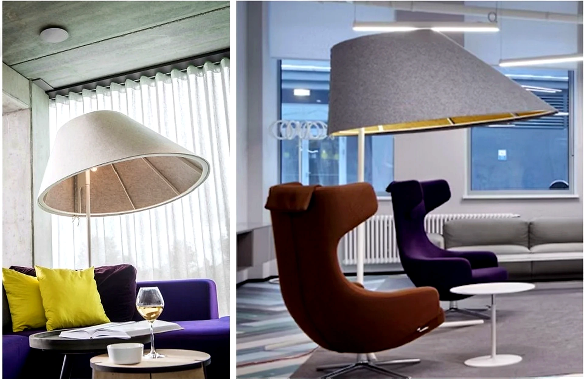 KO-XYM-0198 Oversized acoustic shade floor lamp product image