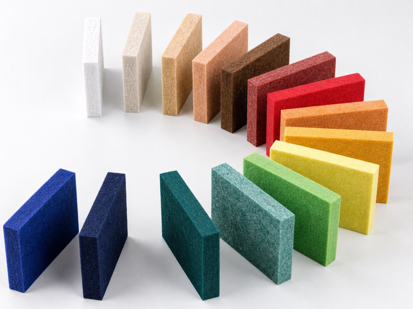 High resolution PET felt acoustic material sample boards