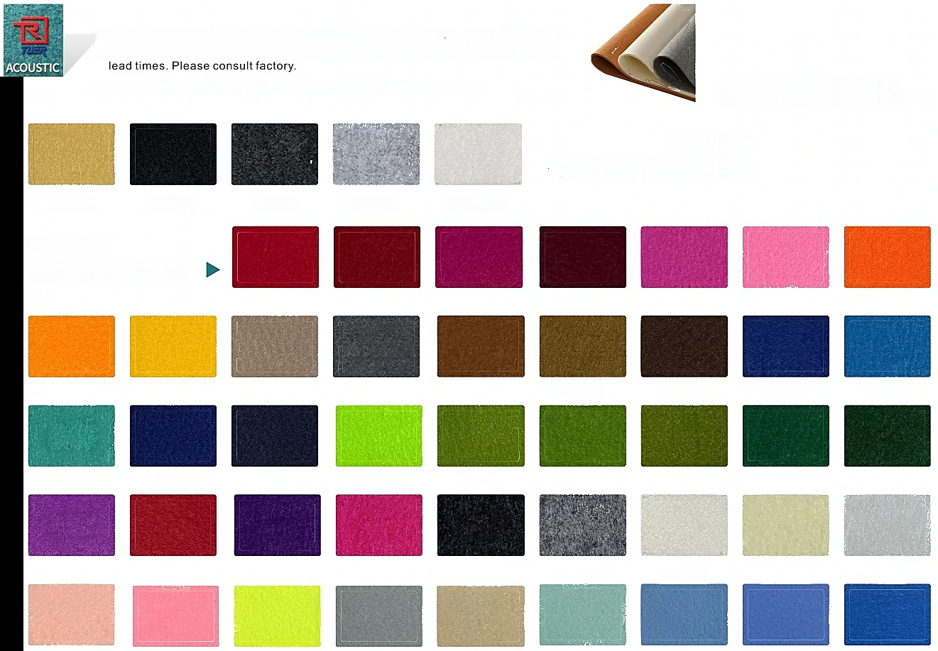 custom PET felt colors for acoustic pendant light selection