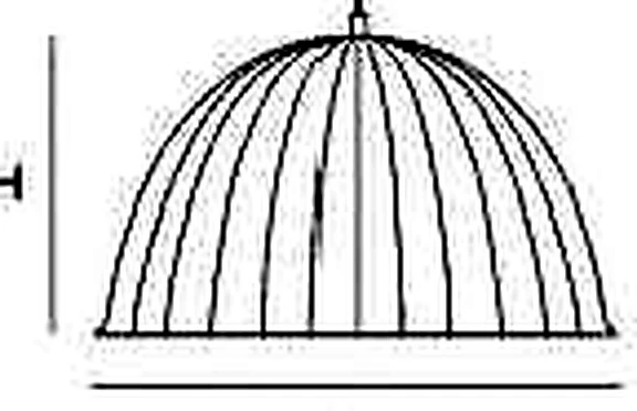 KO-XYM-0037 acoustic pendant light line drawing