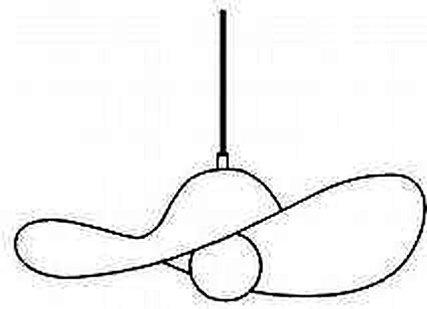 KO-XYM-0043 acoustic pendant light line drawing