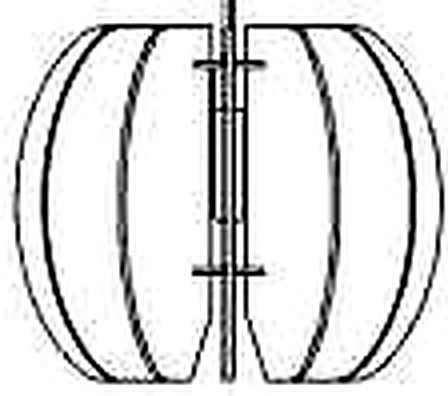 KO-XYM-0051 acoustic pendant light line drawing