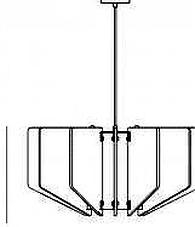 KO-XYM-0053 acoustic pendant light line drawing