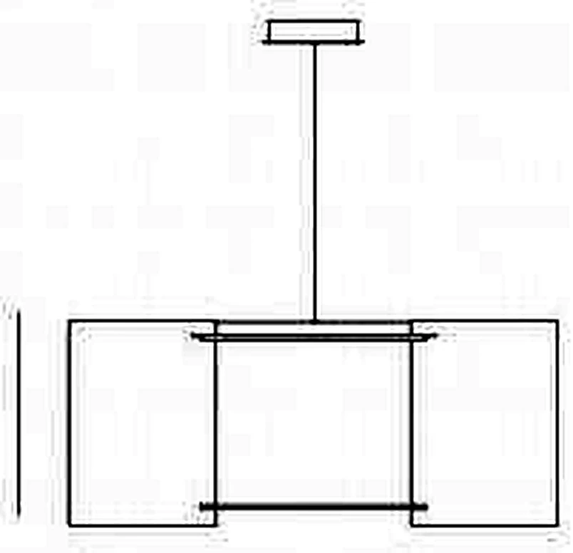 KO-XYM-0053A acoustic pendant light line drawing