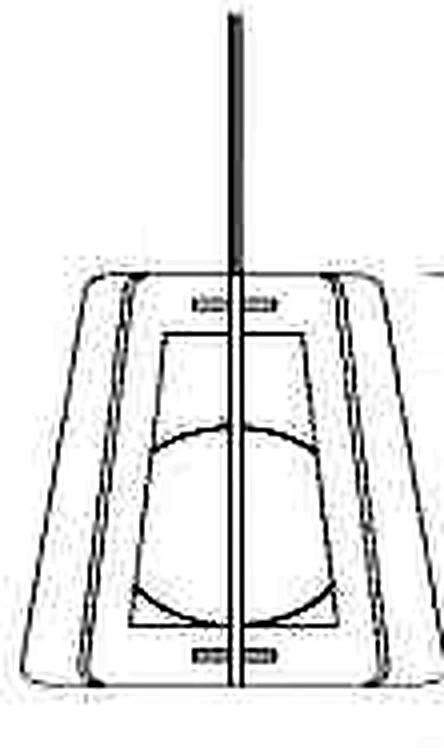 KO-XYM-0065 acoustic pendant light line drawing