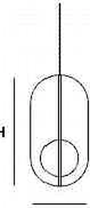 KO-XYM-0077 acoustic pendant light line drawing