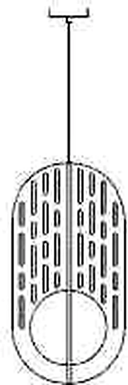 KO-XYM-0079 acoustic pendant light line drawing