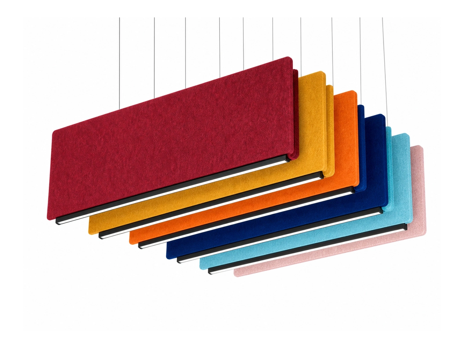 KO-XYM-0085 PET felt acoustic linear light