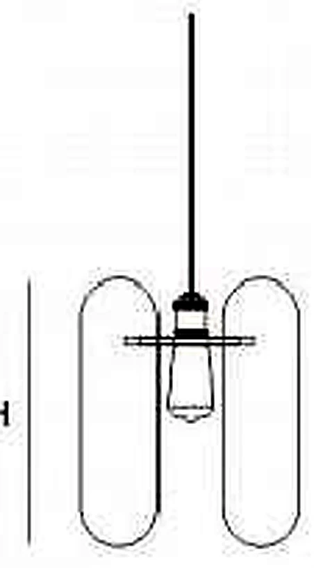 KO-XYM-0122 acoustic pendant light line drawing