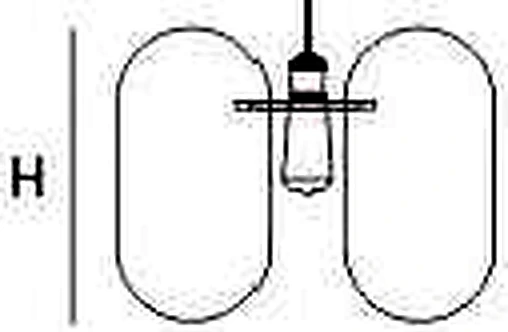 KO-XYM-0123 acoustic pendant light line drawing