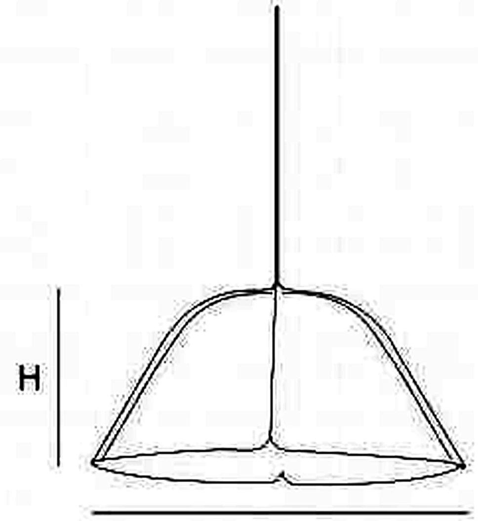 KO-XYM-0125 acoustic pendant light line drawing
