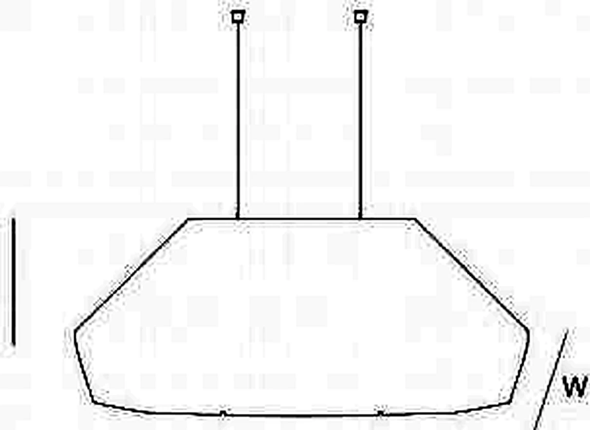 KO-XYM-0128 acoustic pendant light line drawing