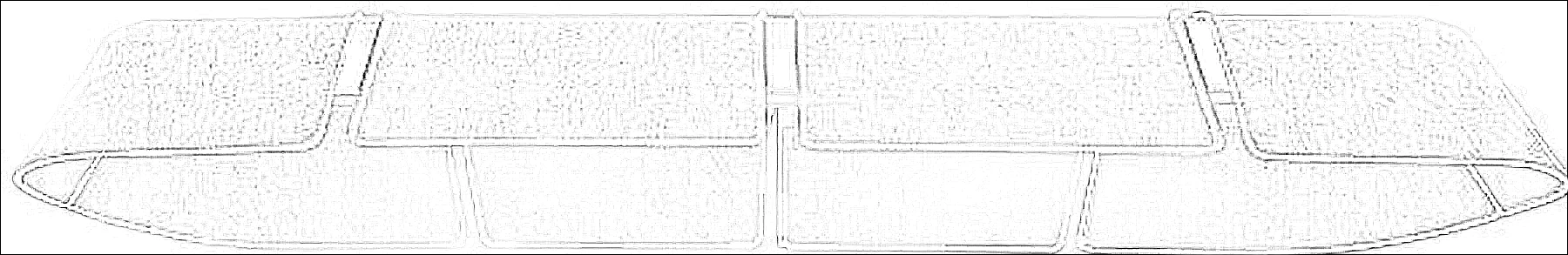 KO-XYM-0158 acoustic linear light line drawing generated from exact-model product image