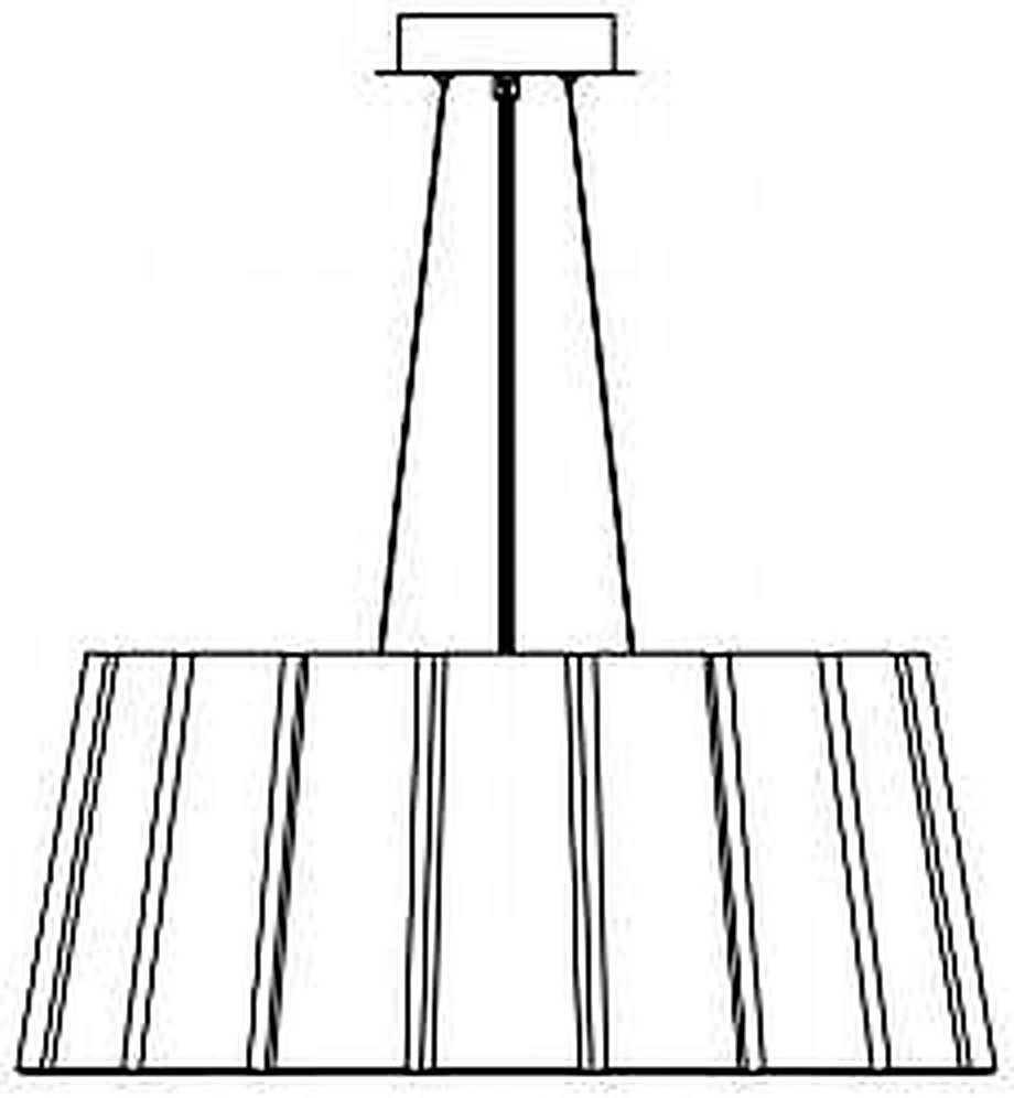 KO-XYM-0185 acoustic pendant light line drawing