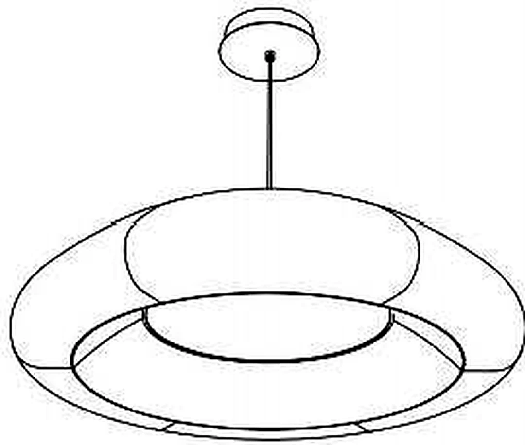 KO-XYM-0187 acoustic pendant light line drawing