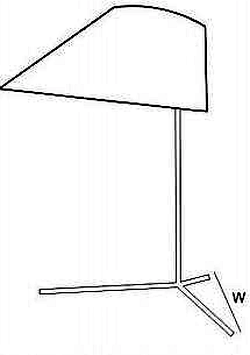 KO-XYM-0198 acoustic floor lamp line drawing
