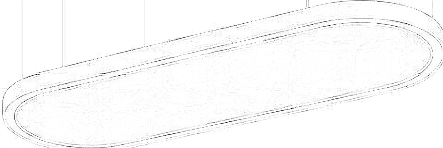 KO-XYM-0212 acoustic linear light line drawing generated from exact-model product image